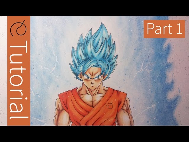 How to Draw Goku SSJ Blue from Dragon Ball