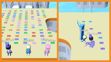 BRIDGE RACE MAX Level 35 🔴💯🟪 All Levels #Gameplay Android, iOS