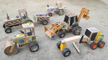How to make matchbox tractor at home | Diy Mini tractor | Mini Tractor Science Project