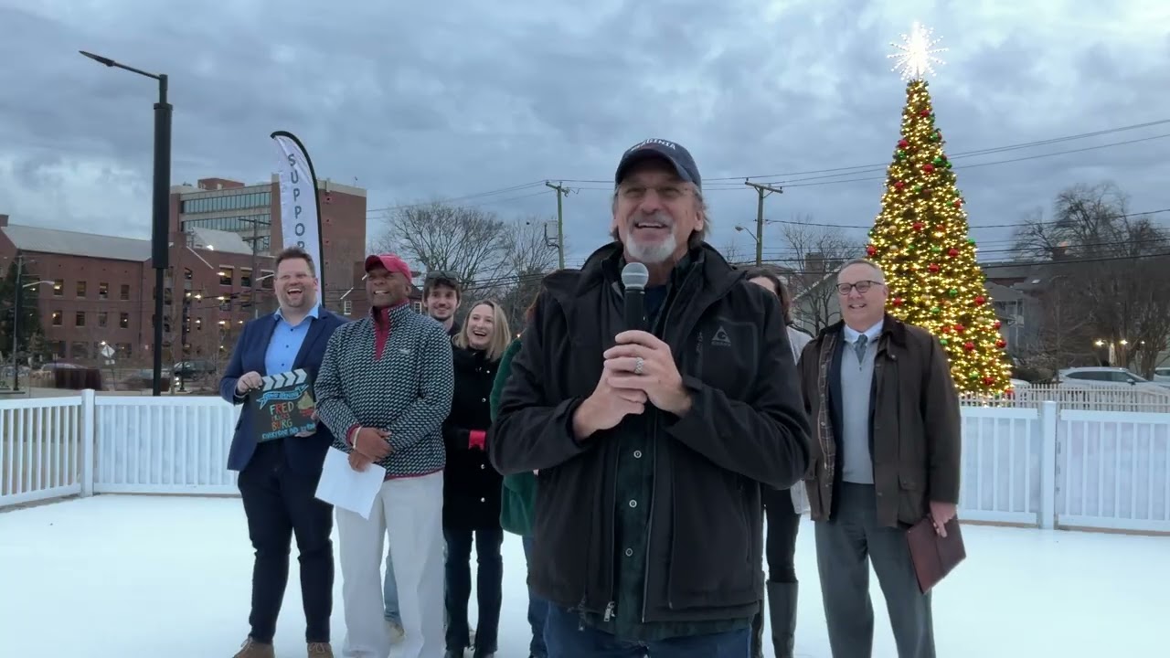 Celebrating the Grand Opening of Riverfront Park Ice Rink in Downtown Fredericksburg, Virginia!