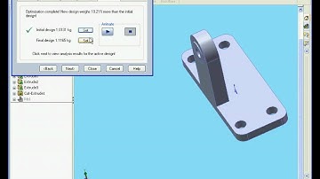 solidworks COSMOSXpress Optimizing The Part