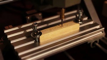 LinkSprite DIY CNC 3 Axis Engraver Machine - Engraving "vacation" with Easel Software