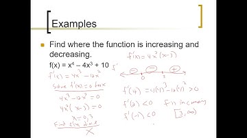 Mean Value theorem and the First Derivative Test