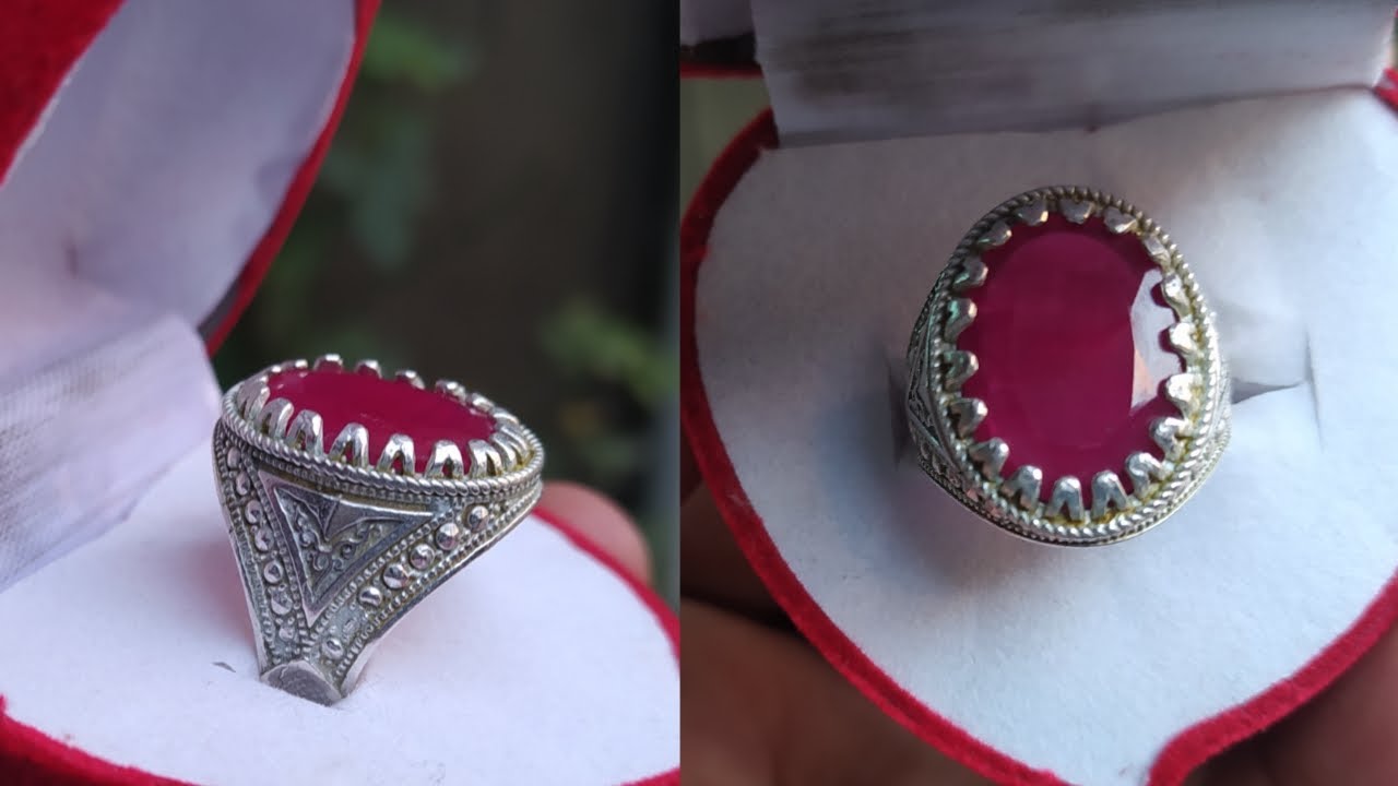 Ruby Kabli Yaqoot Ring made by me