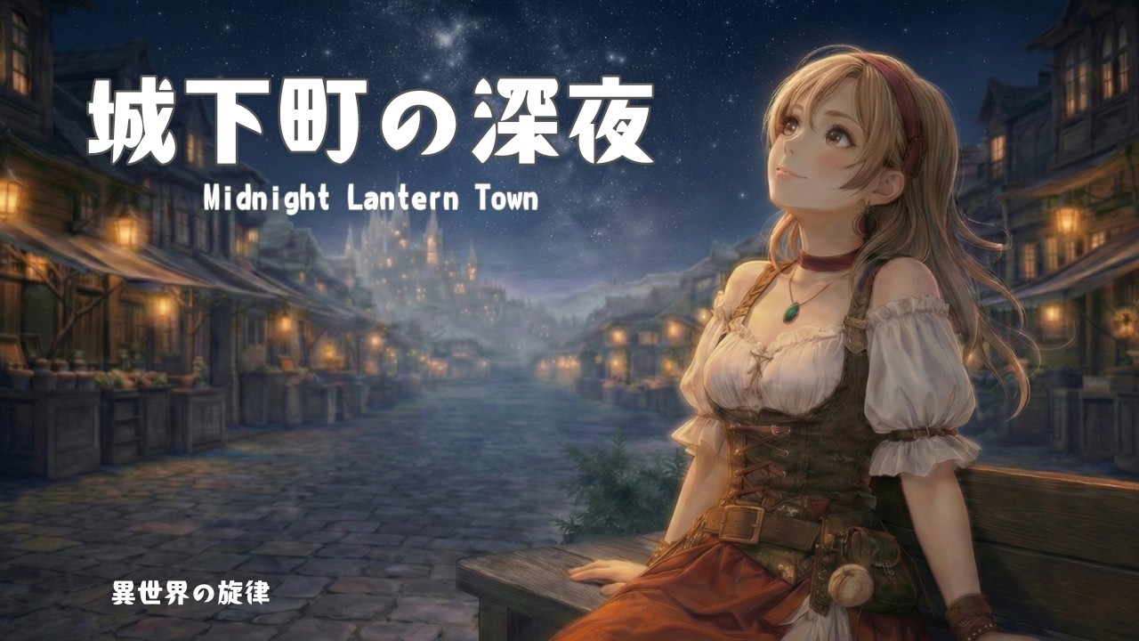Midnight Lantern Town ｜ 城下町の深夜  作業用BGM 60分