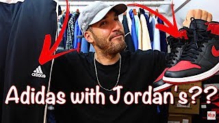 jordan 1 with adidas pants