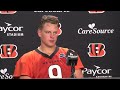 Joe Burrow meets with reporters as Bengals return home