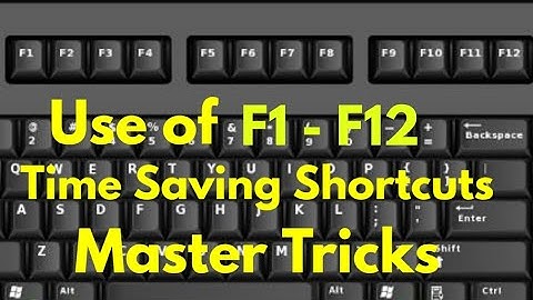 All you Know About F1 TO F12 Shortcut Keys