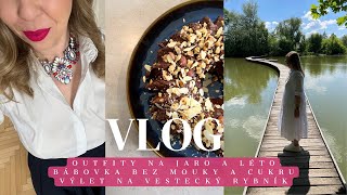 VLOG 34| outfity na jaro a léto, bábovka bez mouky a cukru & výlet na Vestecký rybník