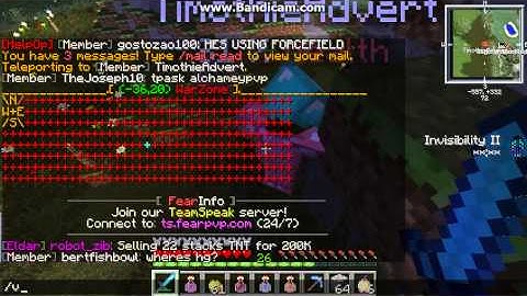 TimothieAdvert hacking on Fearpvp