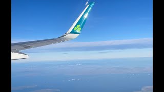 SCENIC TRIP REPORT | AER LINGUS AIRBUS A321LR - Shannon to Boston 4K Cliffs of Moher views