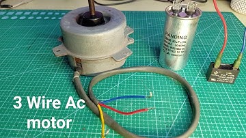 How to connect 3 wire single phase ac motor