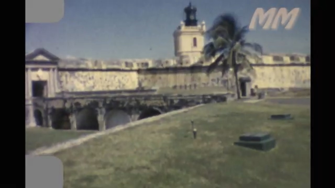 Puerto Rico El Morro early 1960's old cine film 483