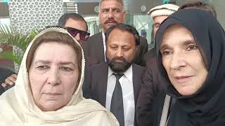 Islamabad: Former Prime Minister Imran Khan's Sisters Noreen Niazi and Dr Uzma Khanum Media Talk