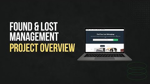 Lost & Found Management System Project in PHP CodeIgniter | Complete Project Overview