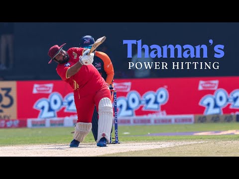 Thaman's power hitting around the ground vs Bhojpuri Dabanggs | Telugu Warriors | Cricket Highlights