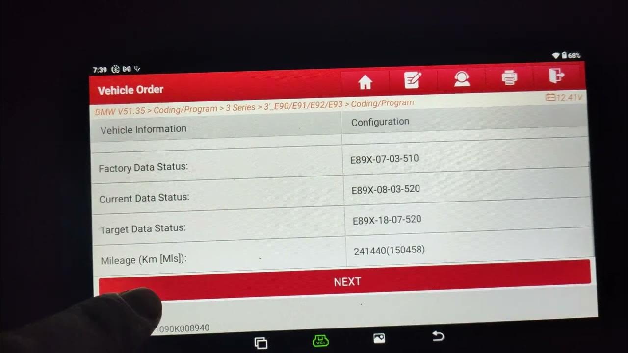 TUTORIAL CODING FRM MODULE BMW E90/91/92/93 with LAUNCH CRP919E BT