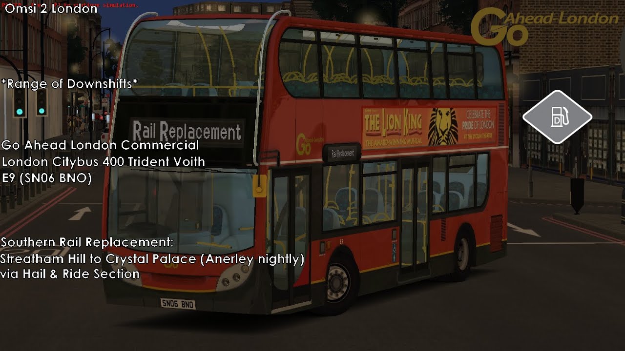 Omsi 2 Southern Rail Replacement Service || London Citybus 400 Trident | E9 (SN06 BNO)