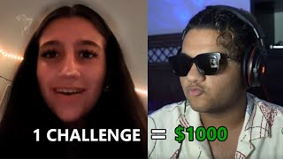 I Gave My Brother $1000 For Every Challenge On Omegle