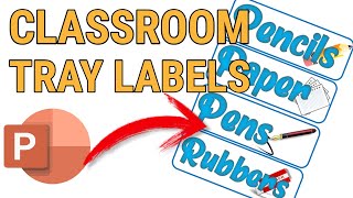 How To Create Classroom Tray Labels In Powerpoint