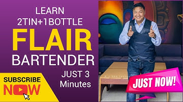 How to lean flair bartender 2 tin 1 bottle in just 3 minutes with yuvraj /fbi flair bartender