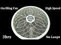 3hr Oscillating Fan High Speed No Loops ASMR 