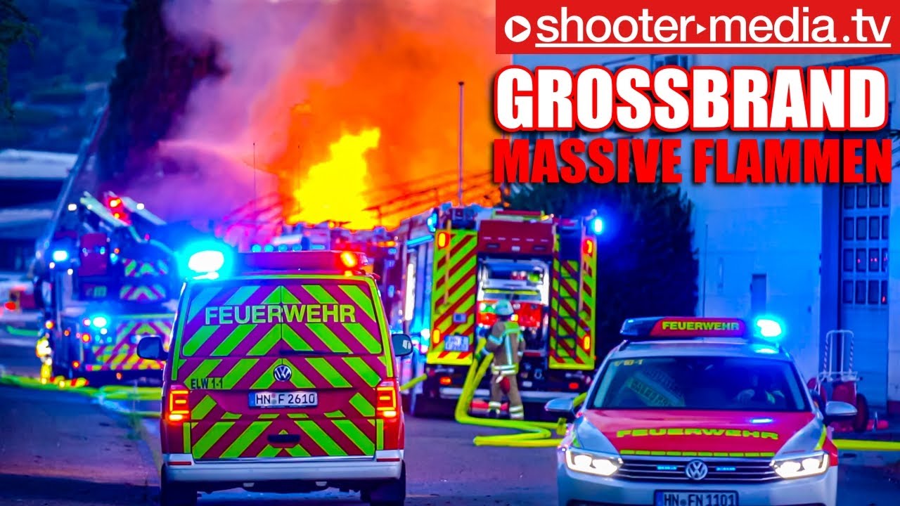 🔥  GROSSBRAND: Massive FLAMMEN & RAUCH  🔥 | 🔥  Mehrere Feuerwehren bekämpfen Firmenbrand  🔥