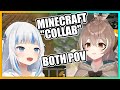 Gura pranking Mumei in minecraft - Both POV - Cute  "accidental" collab