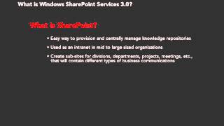 Windows SharePoint 101   Video 01   What Is Windows SharePoint Services 3