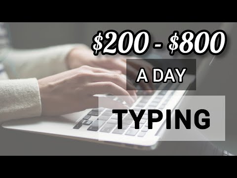 Make Money by Typing/Writing $200 to $800 per Day! EASY METHOD!