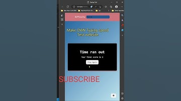 Making Own Typing Speed Testing Website  #shorts #speed #html #css #js #javascript #website #short