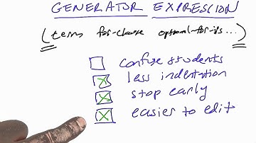 Generator Expressions Solution - Design of Computer Programs
