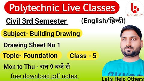 Building Drawing | Drawing Sheet No 1 | Class 5 | Civil 3rd Semester by Brijesh Sir