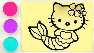 Sand painting Hello Kitty Mermaid For Kids by Mary Sand Painting 6,184 views 1 month ago 7 minutes, 48 seconds