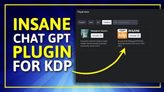 INSANE Chat GPT Plugin for KDP Research