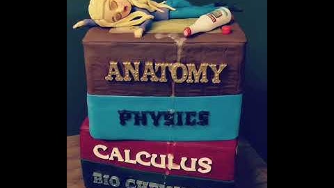 Passed Out Student on a Stack of Books Cake