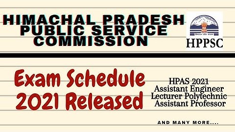 HPPSC 2021 Exams Schedule Released
