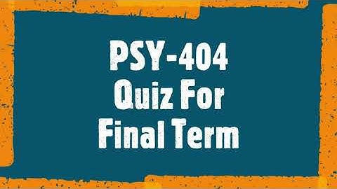 PSY 404 Abnormal Psychology Quiz For Final Complete Video