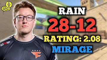 RAIN (28-12) RATING: 2.08 | EU FACEIT (MIRAGE) +VOICE | CS2 POV