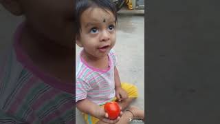 11 April 2024 Baby Boy Eating Tomato