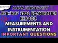 EE3403|Measurements And Instrumentation|Important Questions 💯💯💯|@Toppersacademytamil