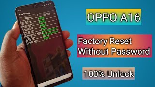 OPPO A16 (CPH2269) Hard Reset & Pattern Unlock | OPPO A16 Factory Reset Without PC 100% Ok