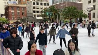 Holiday Ice Rink Union Square San Francisco California January 2023