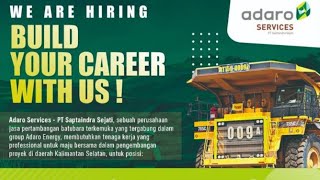 Lowongan Kerja Tambang Batubara PT Saptaindra Sejati (ADARO Group) Lowongan Kerja Tambang Batubara PT Saptaindra Sejati (ADARO Group)