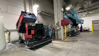 Backstage at SAP Center: Zambonis, Sharks TV trucks, rink entrance