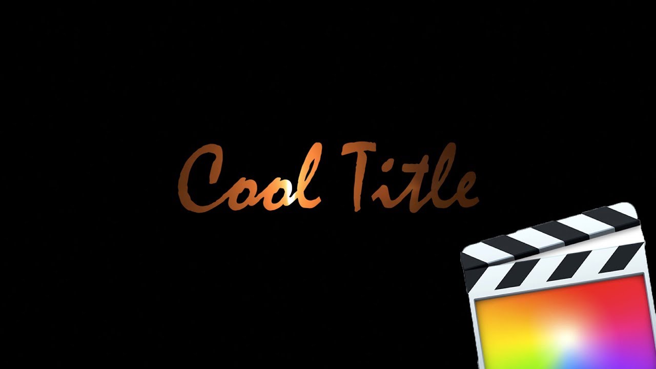 3分で作る Coolなタイトルの作り方fcpxファイナルカットプロ Final Cut Pro X Youtube