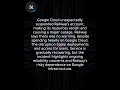 Google Cloud suspended Railway.com without cause, triggering major outages users worldwide