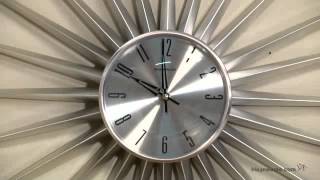 George Nelson Silver Metal Sunburst Clock - Product Review Video
