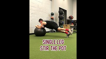 Swiss Ball Single Leg Stir the Pot