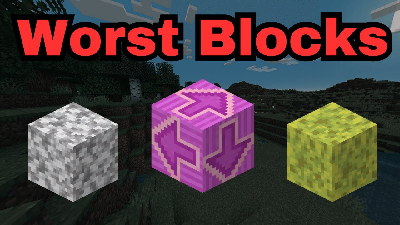 I built with all the WORST blocks in Minecraft! YouTube